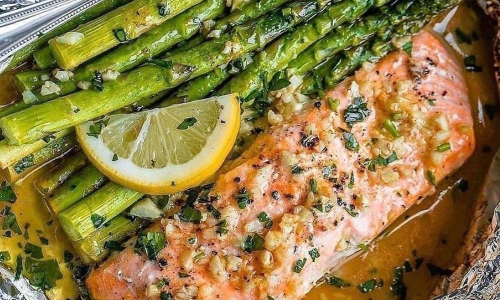 Receta de salmón con espárragos