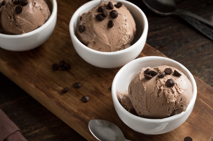 Helado keto de chocolate