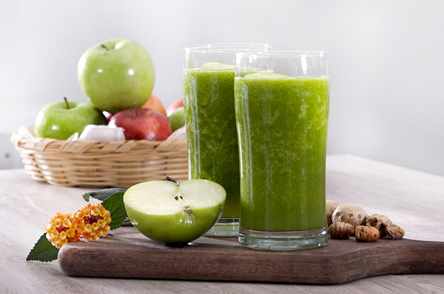 jugo verde de manzana