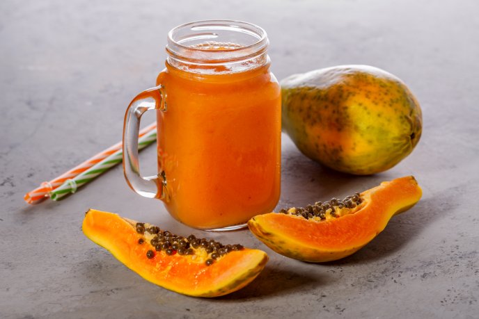jugo de papaya y jamaica