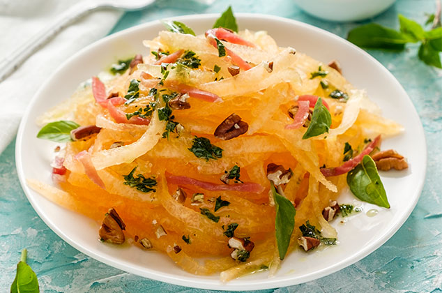 fideos de melón con jamon serrano