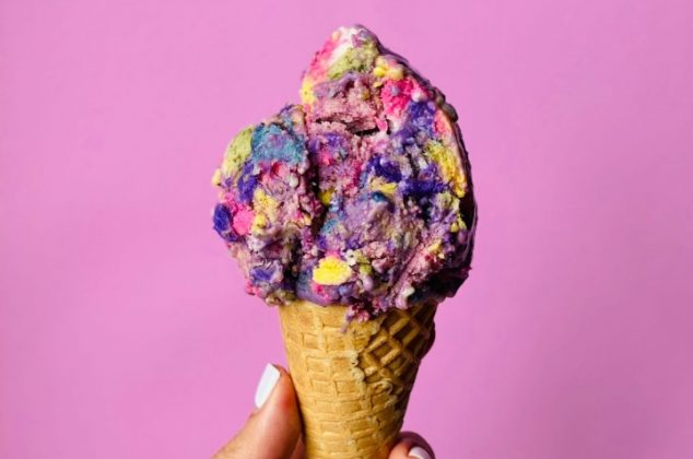 receta de helado arcoiris