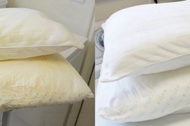 2 mezclas caseras para blanquear tus almohadas amarillas sin usar cloro