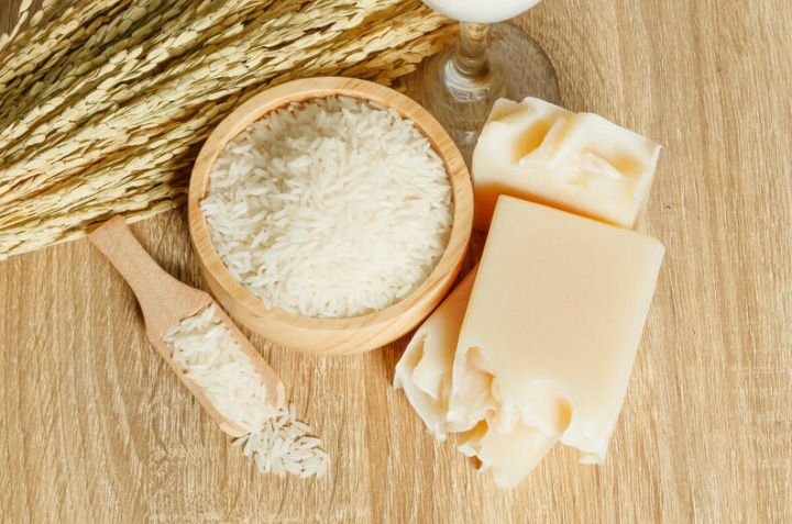 jabón de leche de arroz