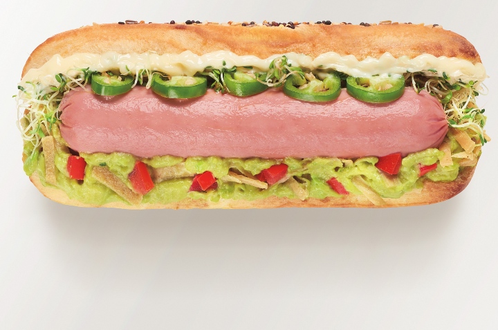 hot dog con guacamole 