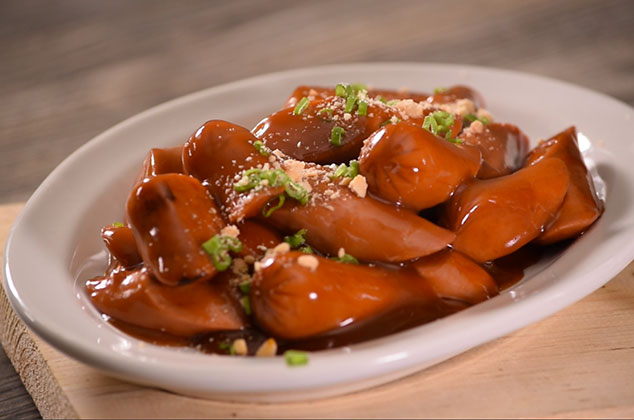 salchichas agridulces receta