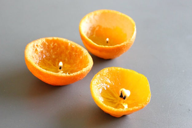 Cómo hacer tu propia vela natural con cáscara de naranja 0