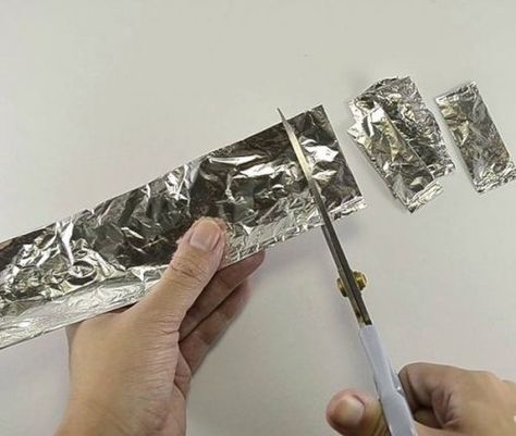 sacar filo de tijeras papel aluminio