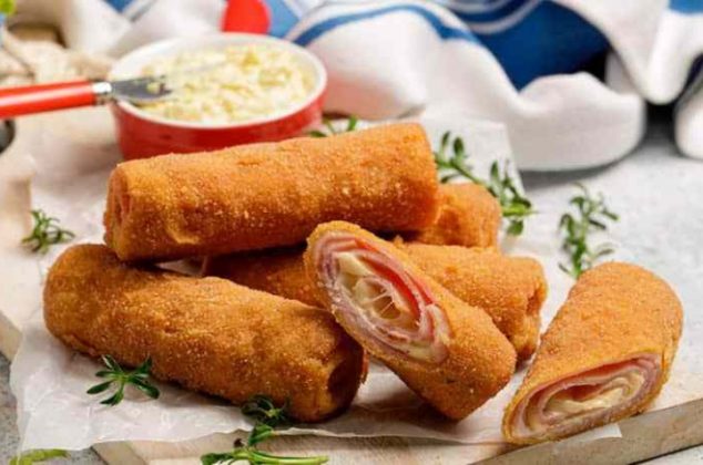 Rollitos de jamón y queso ¡crujientes y prácticos!