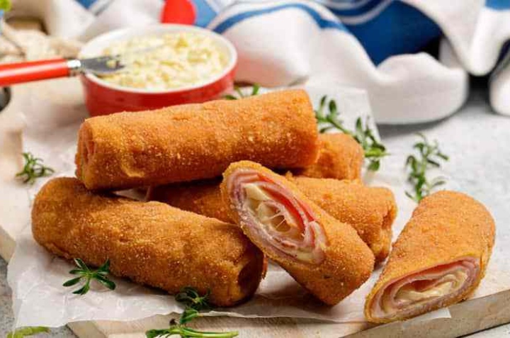 rollitos de jamón y queso