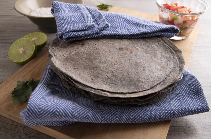 tortillas de maiz azul