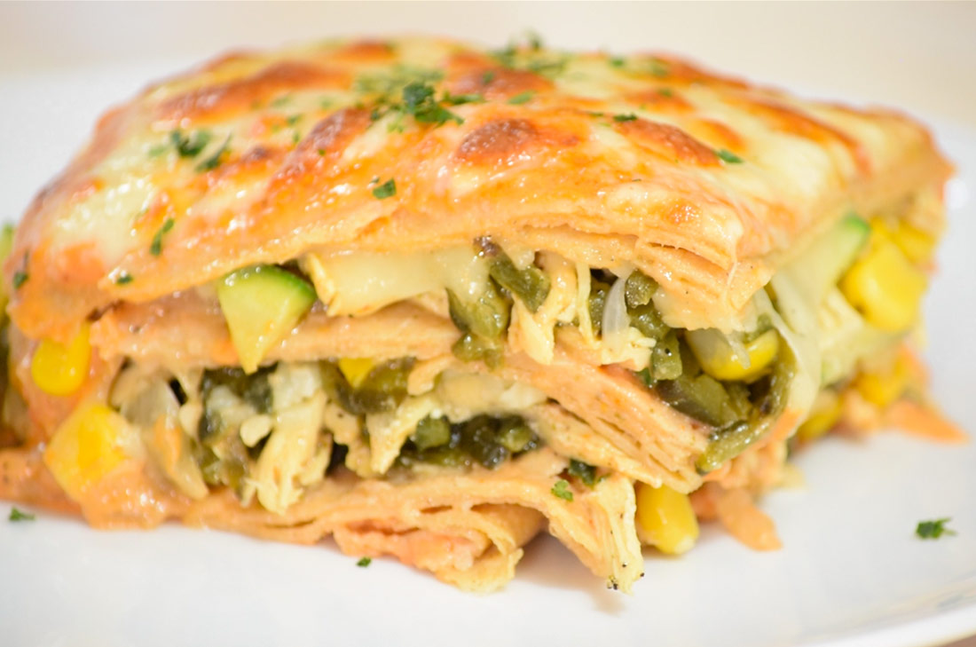 pastel de pollo desmenuzado