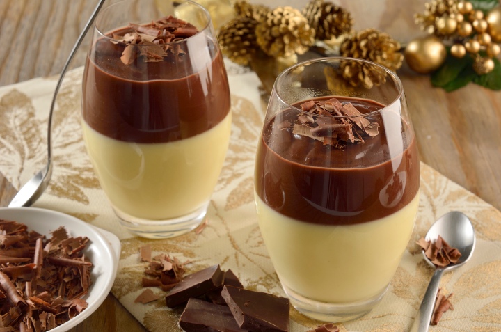 gelatina de chocolate y rompope