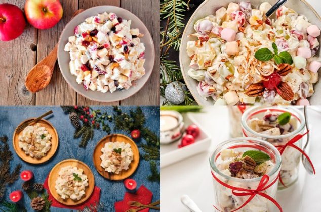 8 diferentes y originales recetas de ensalada de manzana navideñas