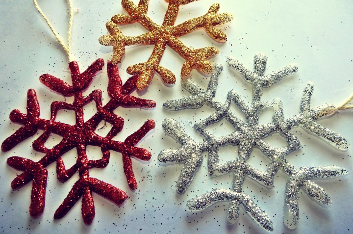 adornos navideños con silicón