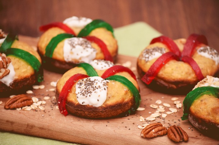 Mini rosca de reyes saludable