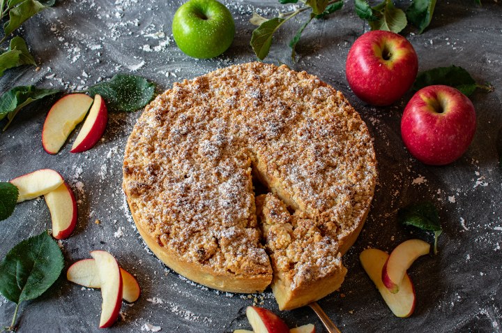 Tarta de manzana con crumble