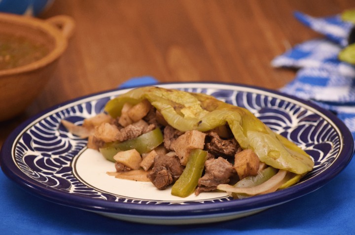 Nopales rellenos de carne