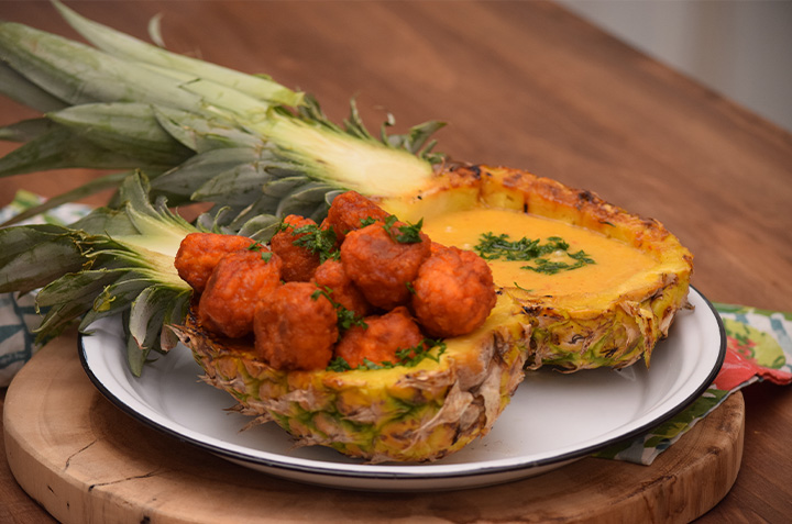 buffalo boneless recetas con piña