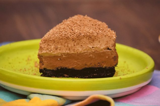 Cremoso cheesecake de café moka, ¡receta sin horno!