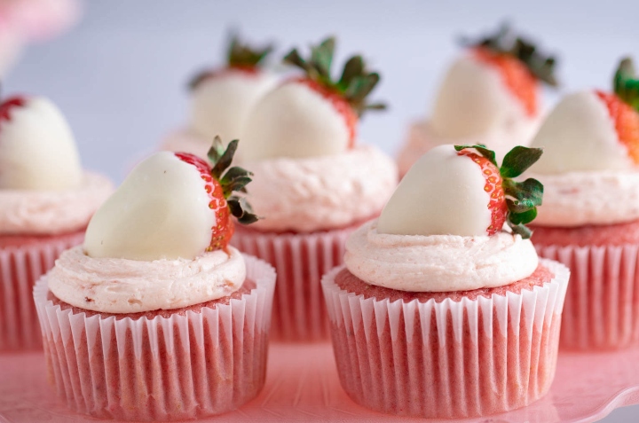 Cupcakes con fresas