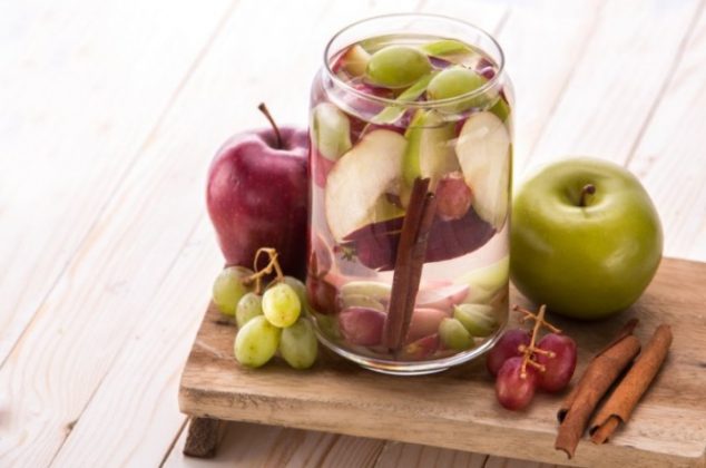 agua de manzana y canela