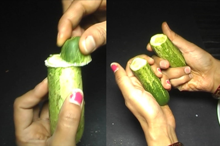 frotar los extremos del pepino
