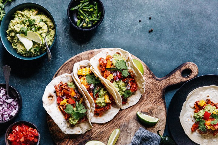 tacos vegetarianos picantes