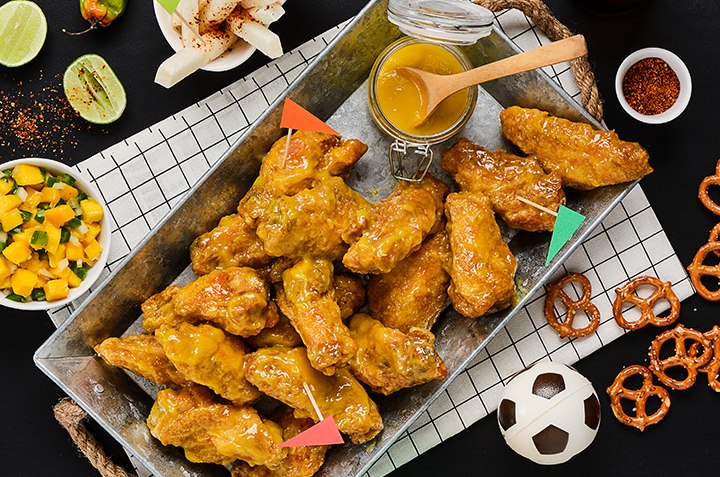 Alitas con salsa mango habanero para ver el fútbol | Cocina Vital