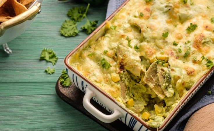 chilaquiles gratinados con salsa verde