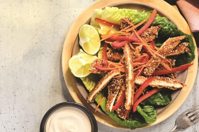 Deliciosa ensalada de pollo frito ¡En 6 sencillos pasos!