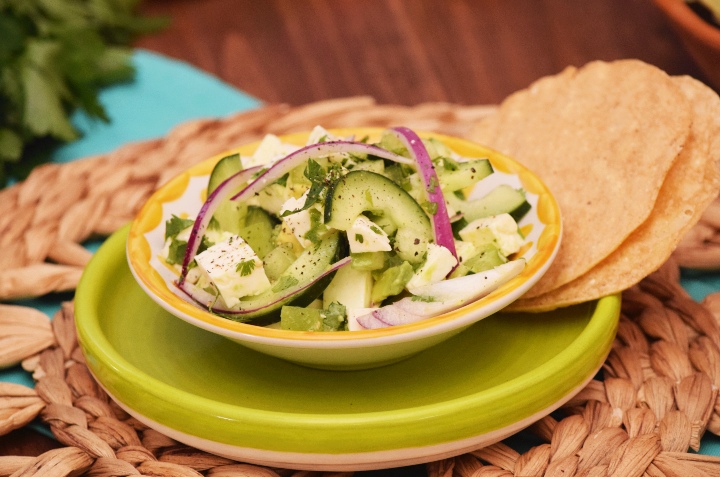 ceviche de tomate con queso panela