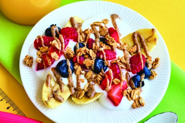 receta de banana split saludable