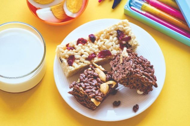 receta de barritas de arroz inflado