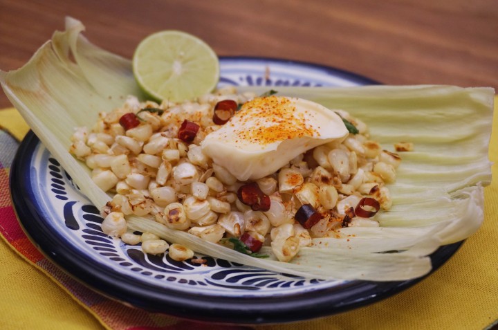 receta de esquites asados