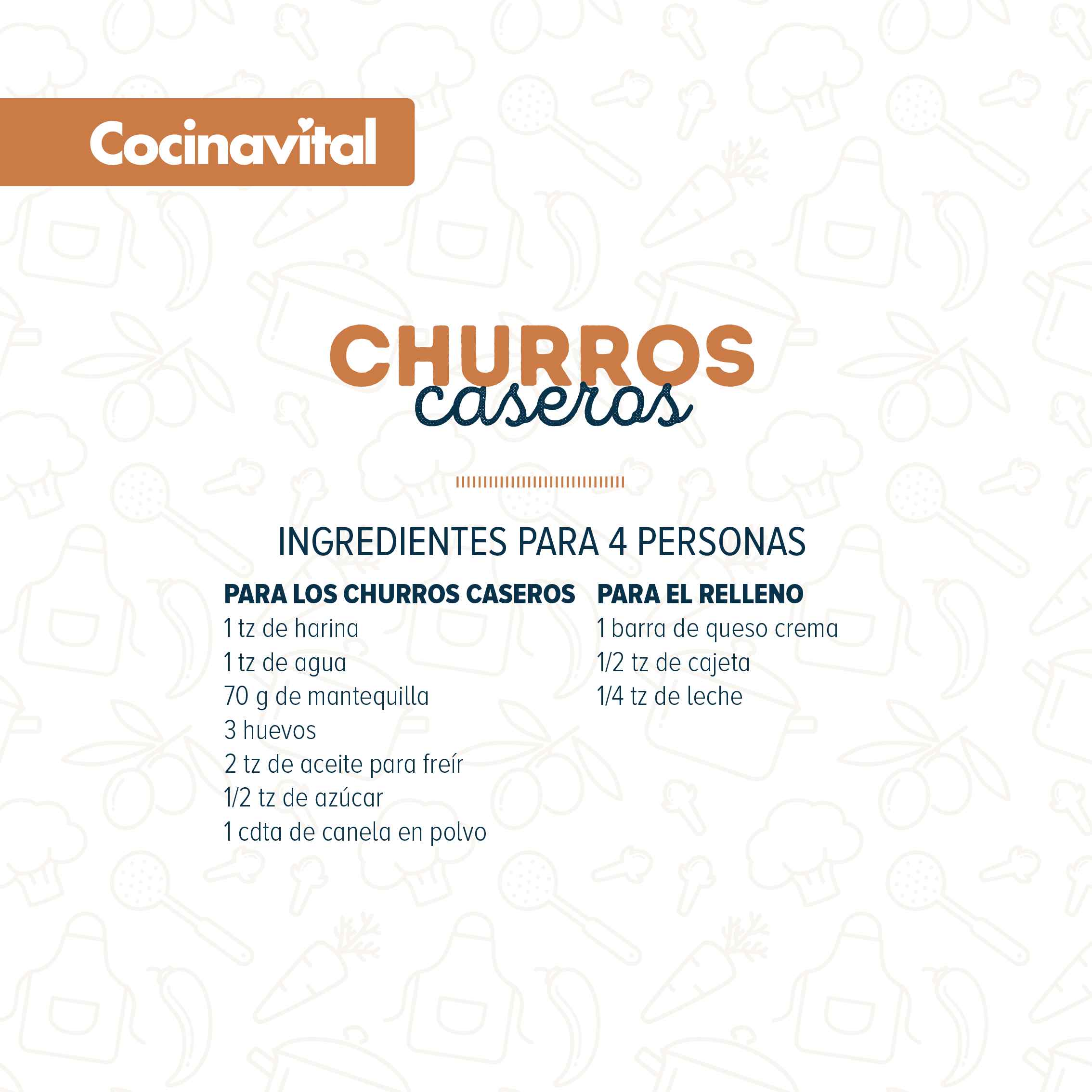 Ingredientes de churros caseros