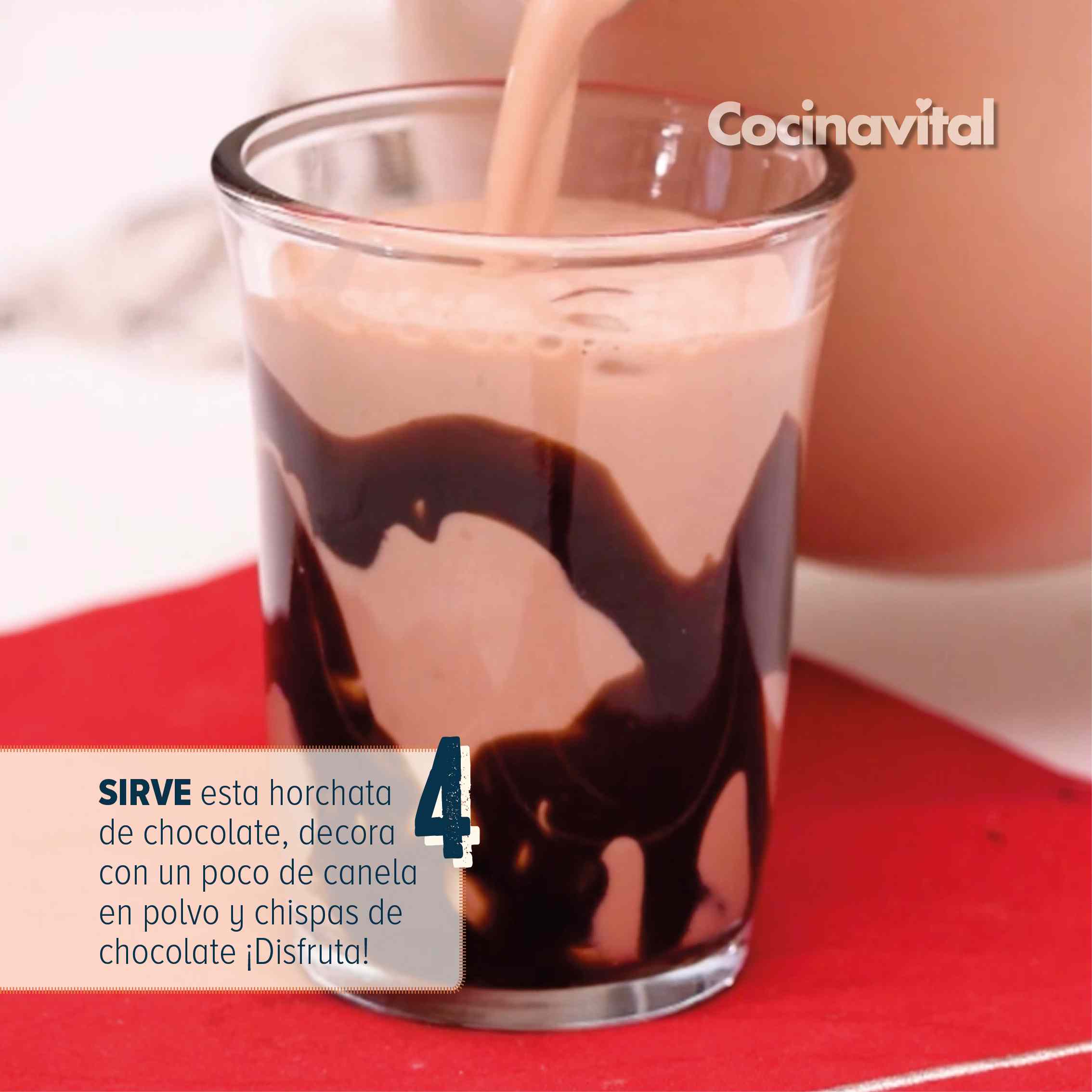 paso 4: Agua de horchata con chocolate 