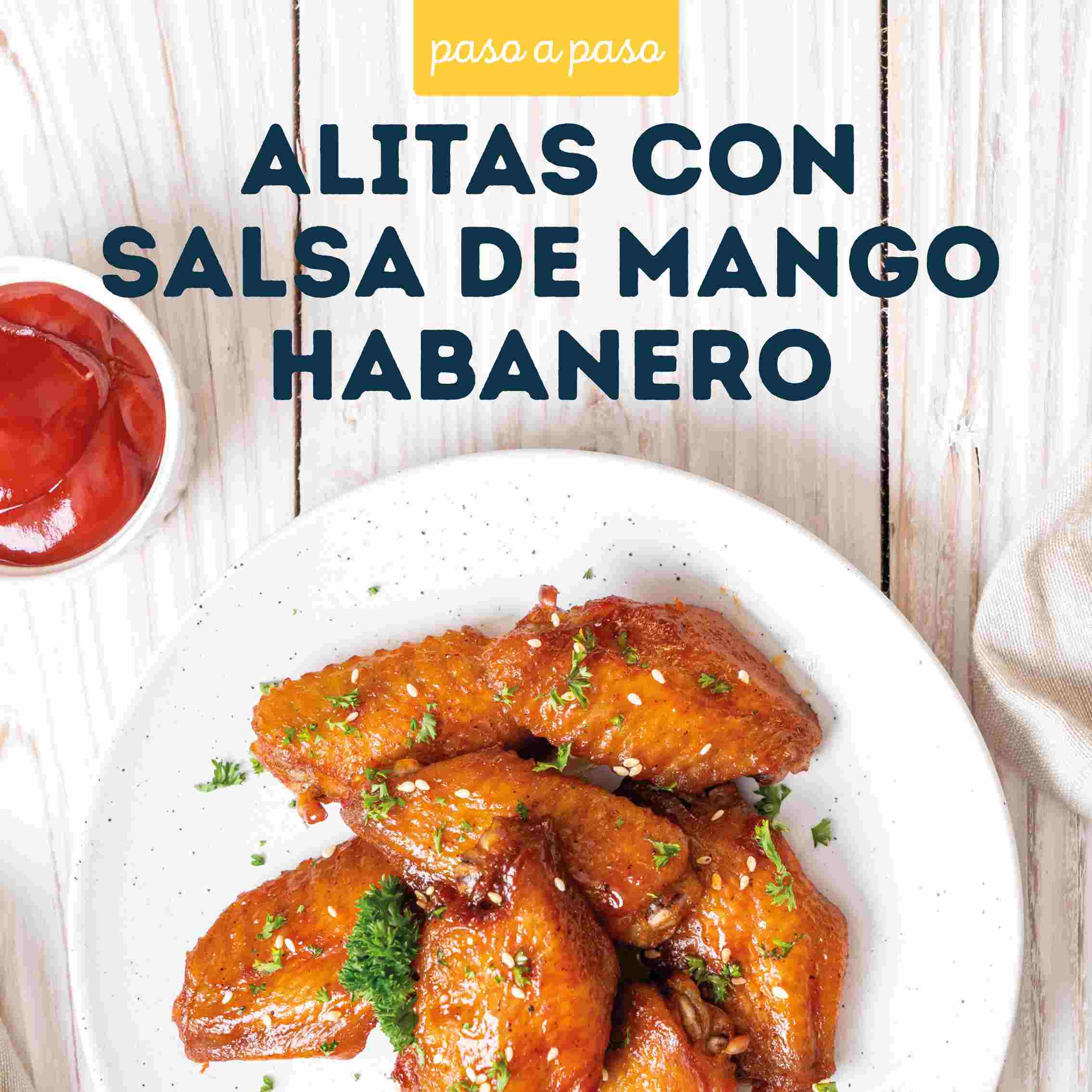 Receta alitas con salsa de mango habanero