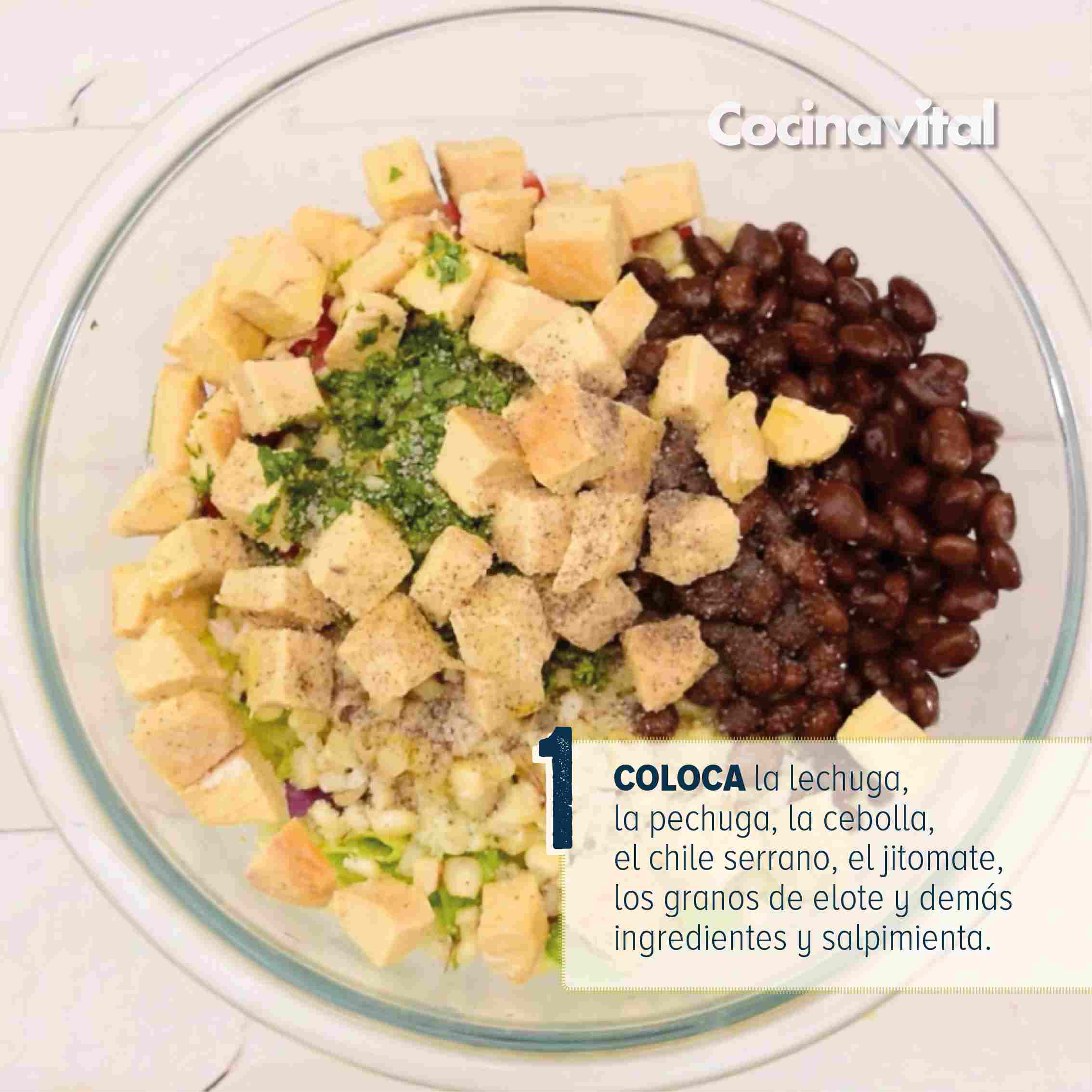 Cómo hacer una ensalada mexicana paso a paso