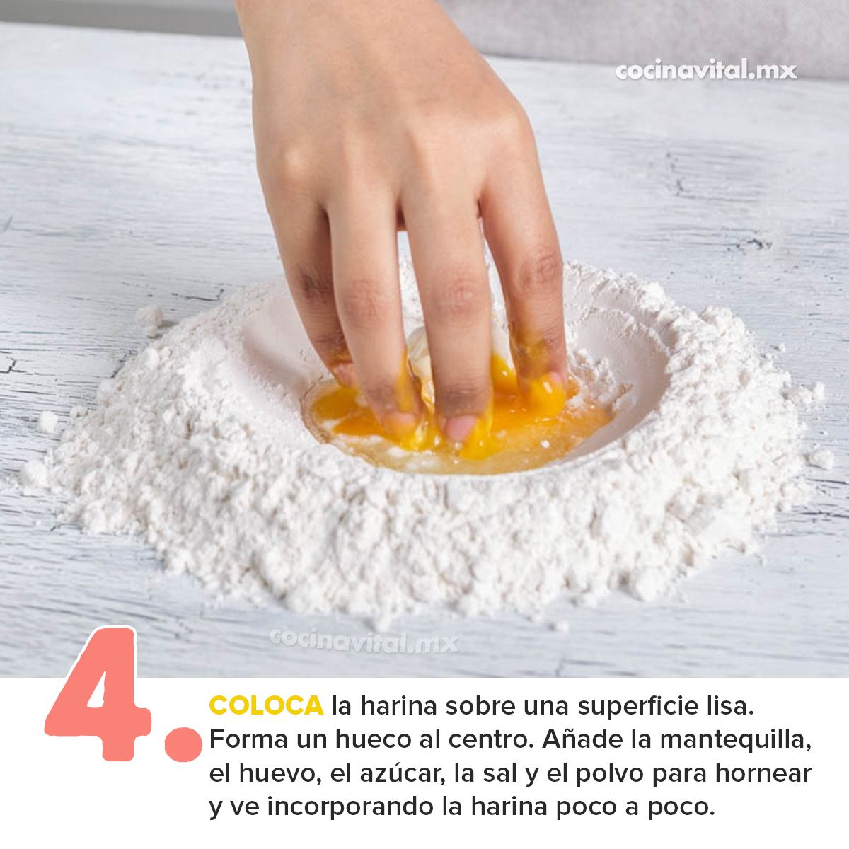 Paso 4 para preparar masa para buñuelos