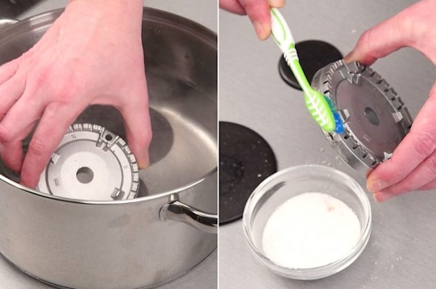 Cómo limpiar los quemadores de la estufa con dos ingredientes