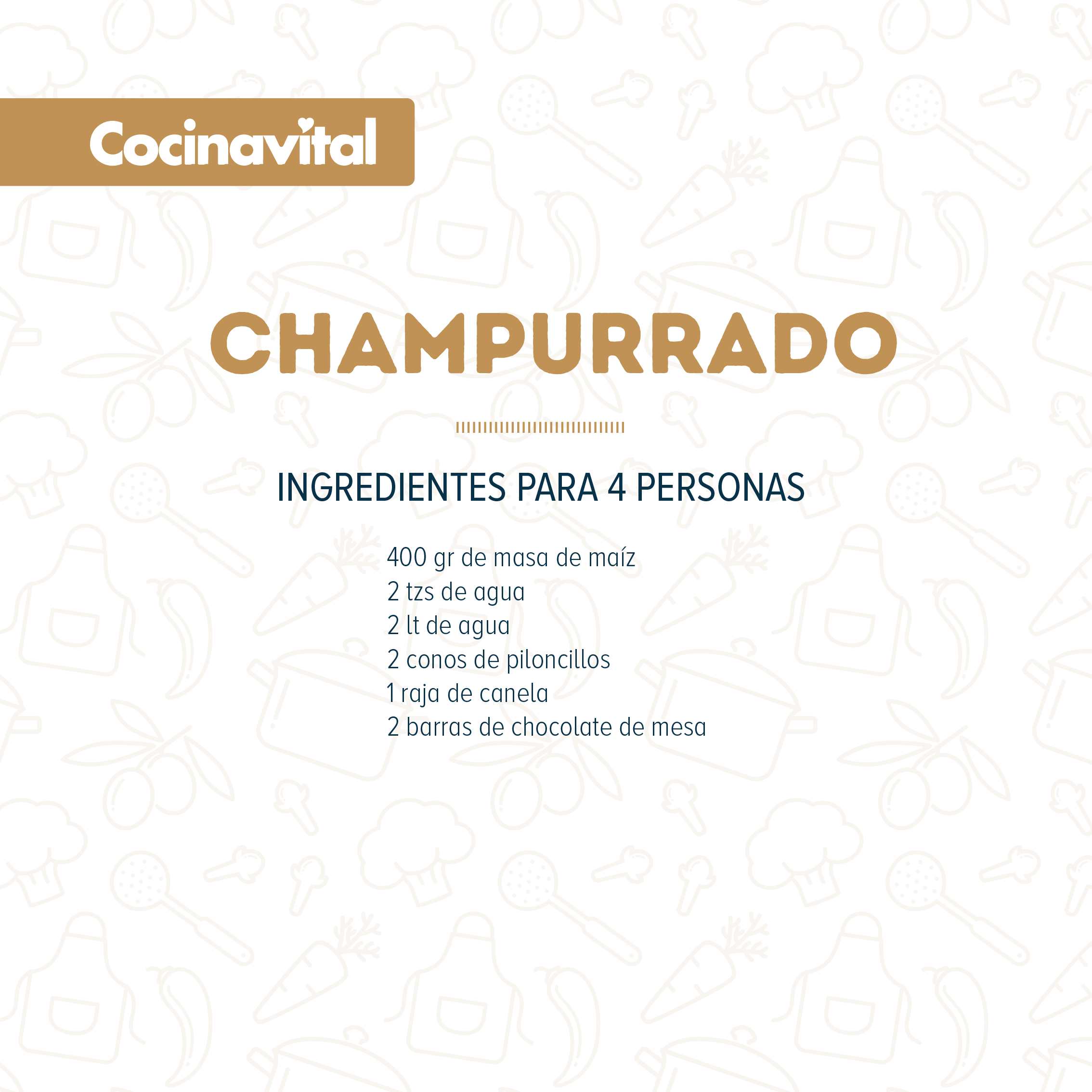 Ingredientes para hacer champurrado de chocolate.