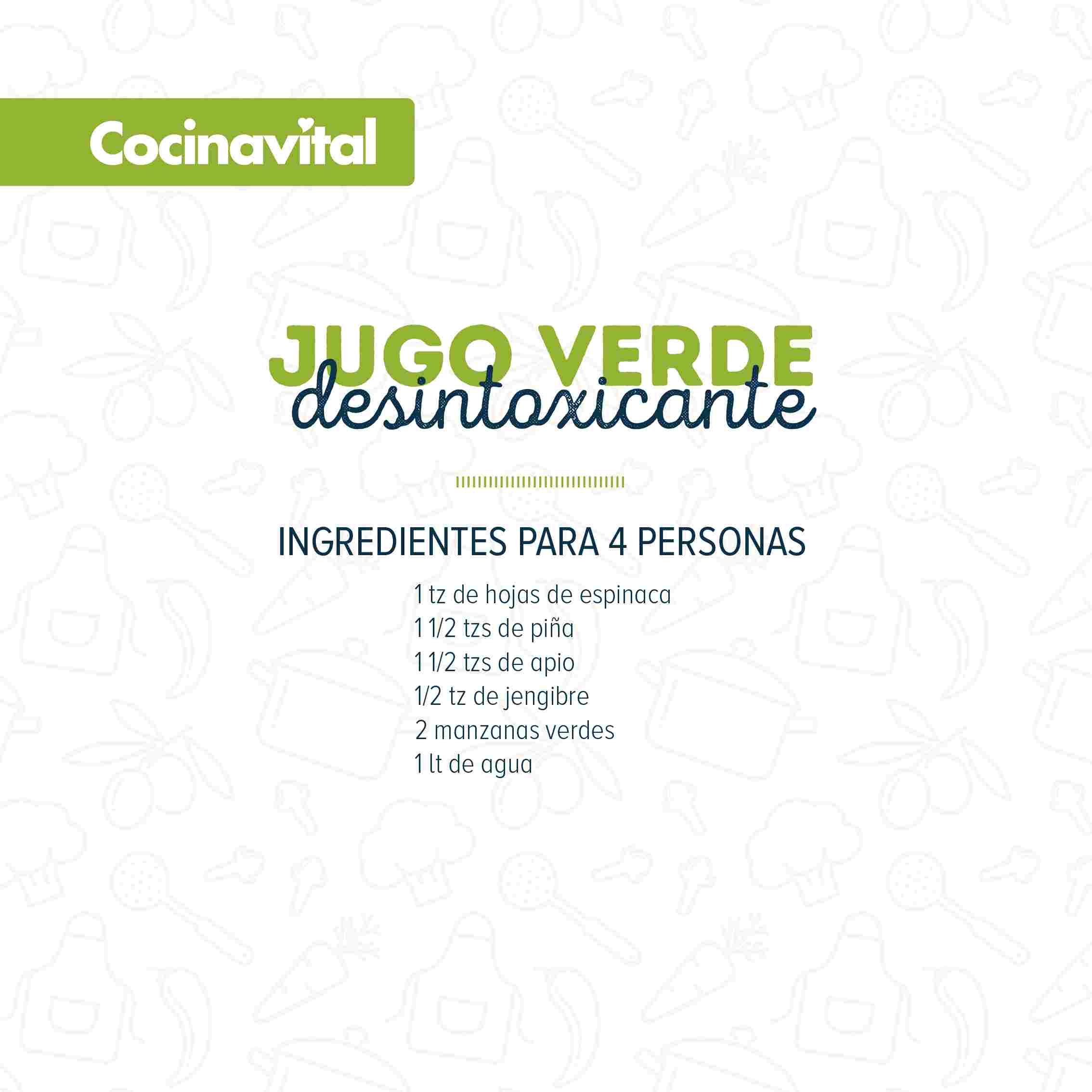 Ingredientes jugo verde