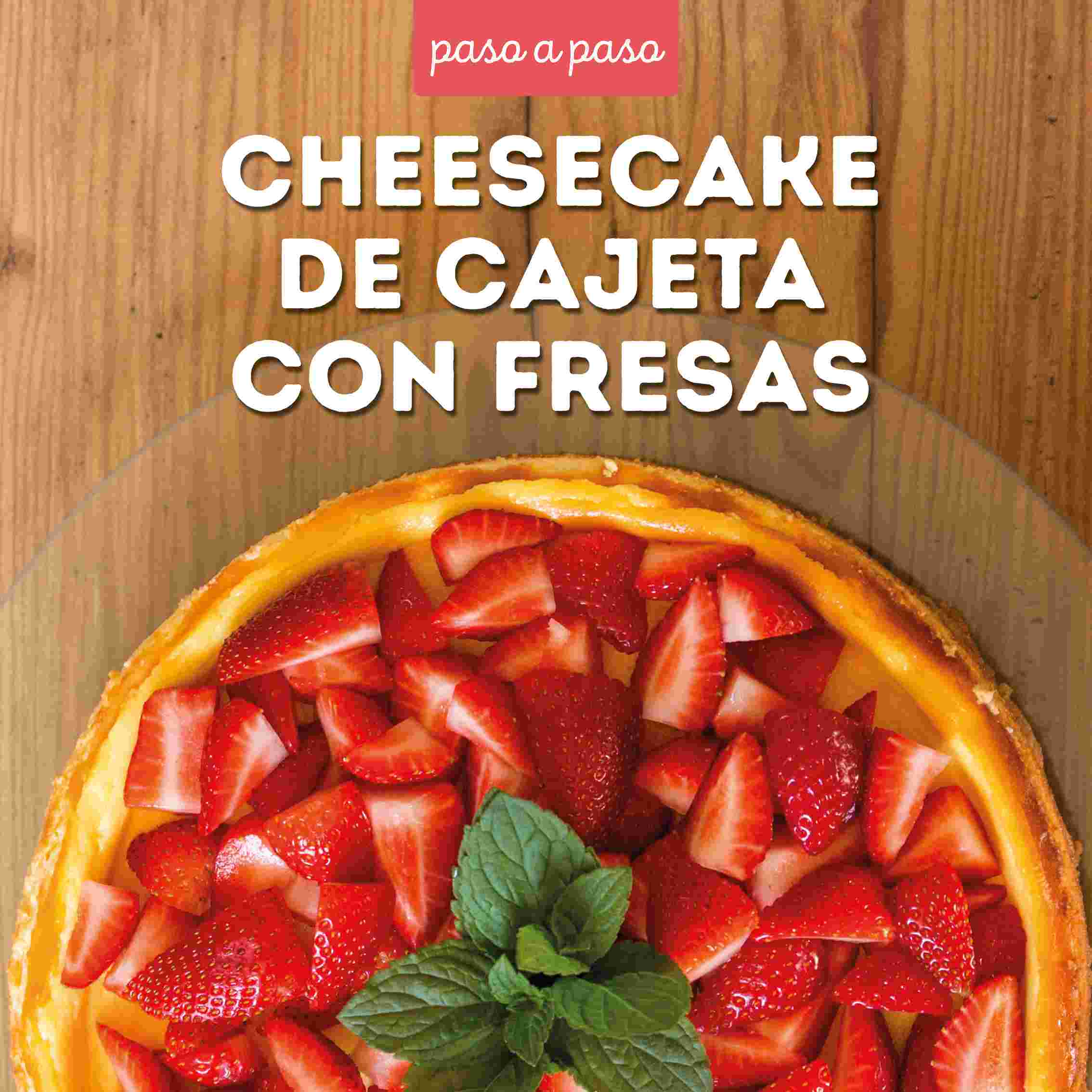 Receta cheesecake de cajeta con fresas
