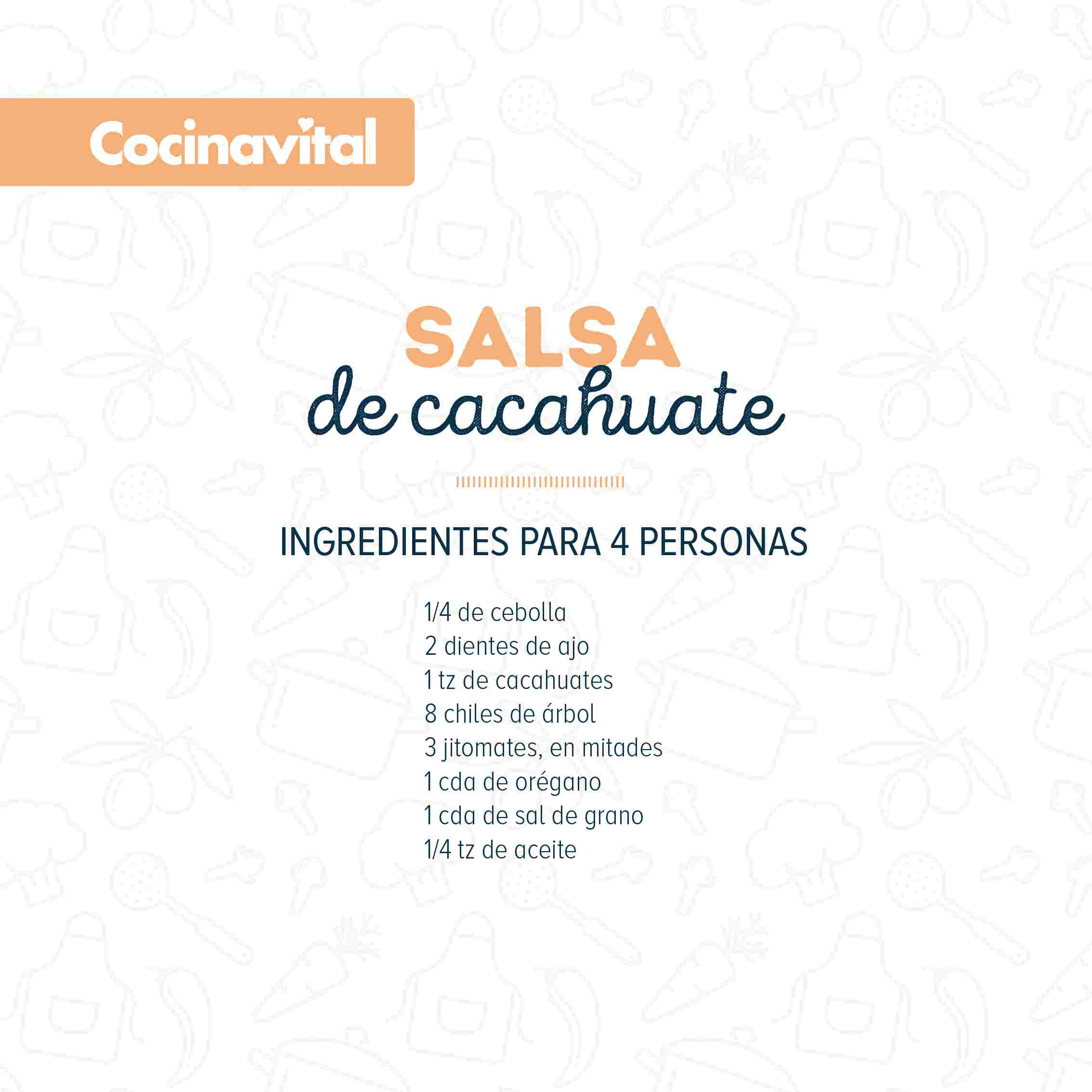 Ingredientes salsa de cacahuate