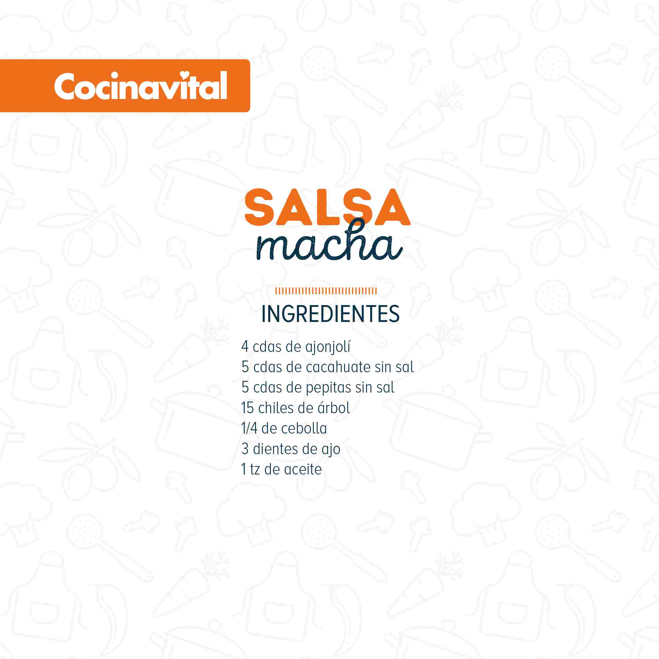 Ingredientes salsa macha