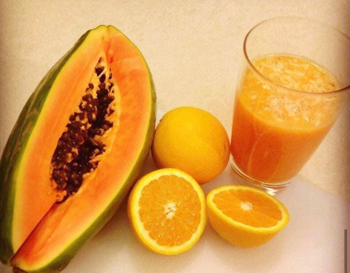 jugo de papaya y naranja