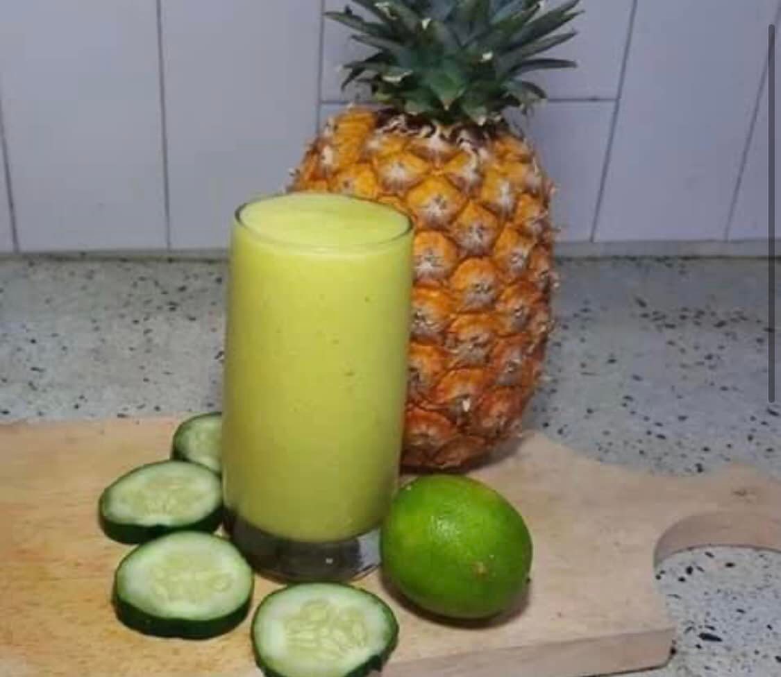 jugo de piña y pepino