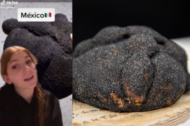 Extranjera cree que el Pan de Muerto negro lleva cenizas de difuntos reales