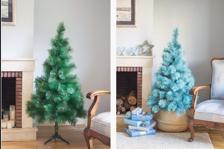 árbol de navidad antes y después